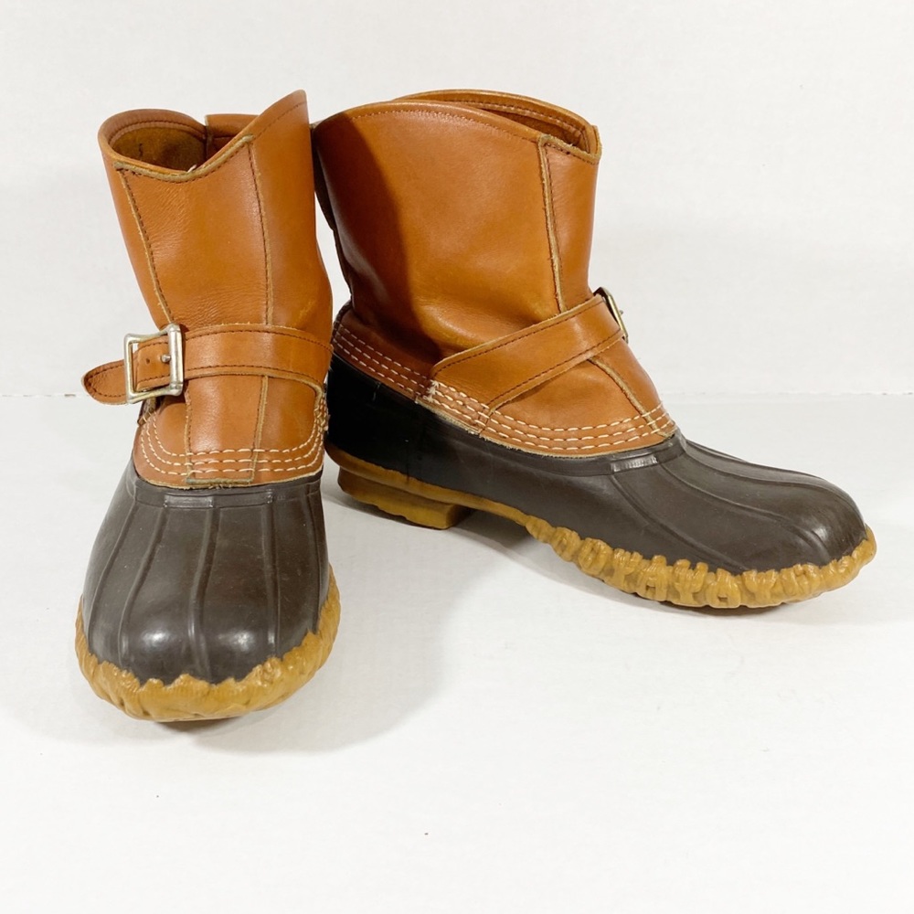 LL Bean | Vintage Buckle Lounger Slip On Leather Outdoor Boots Size 8